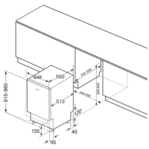 Встраиваемая посудомоечная машина KRONA WESPA 45 BI V2
