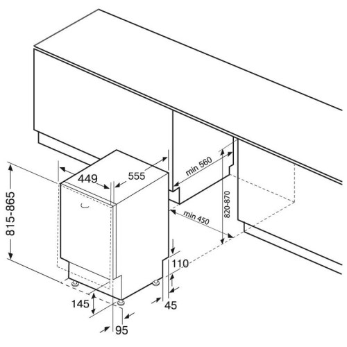 Встраиваемая посудомоечная машина KRONA LUMERA 45 BI V2