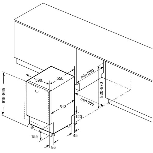 Встраиваемая посудомоечная машина Krona MARTINA 60 BI