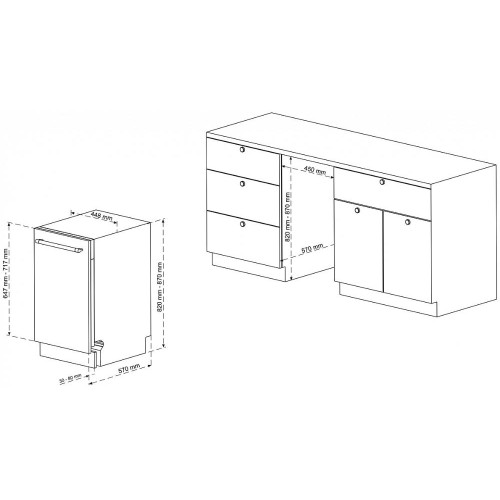 Встраиваемая посудомоечная машина Korting KDI 45488