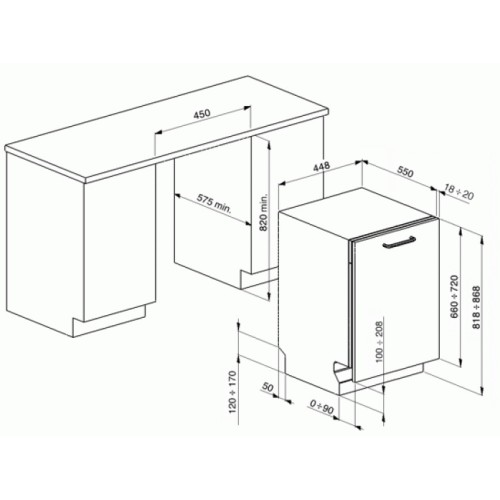 Встраиваемая посудомоечная машина Smeg STA4523