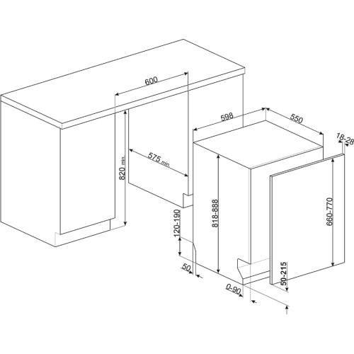 Встраиваемая посудомоечная машина Smeg STL5352C