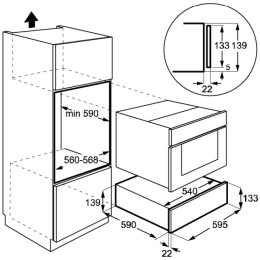 Встраиваемый вакуумный упаковщик De Dietrich DWD4820W