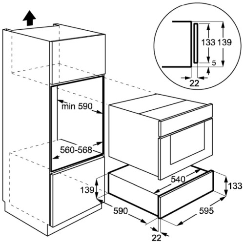 Встраиваемый вакуумный упаковщик De Dietrich DWD4820W