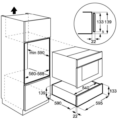 Встраиваемый вакуумный упаковщик De Dietrich DWD4830B