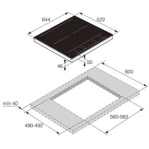 Индукционная варочная панель Asko HID654GC