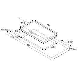 Газовая варочная панель Bertazzoni P905CHERAC