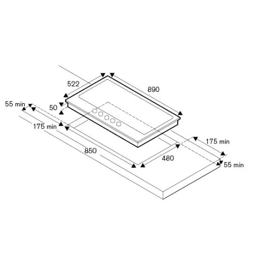Газовая варочная панель Bertazzoni P905CHERAX