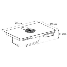 Индукционная варочная панель с вытяжкой Bertazzoni P804ICH2M30NC
