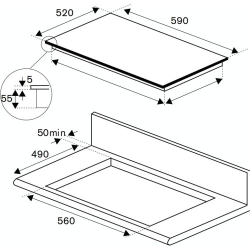 Варочная панель Bertazzoni P603I30NV