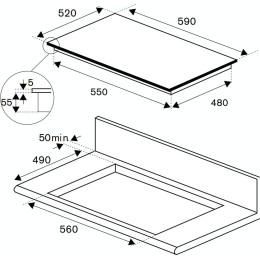 Варочная панель Bertazzoni P604I1B26NV