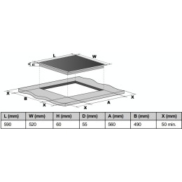 Варочная панель Bertazzoni P604I1B26NV