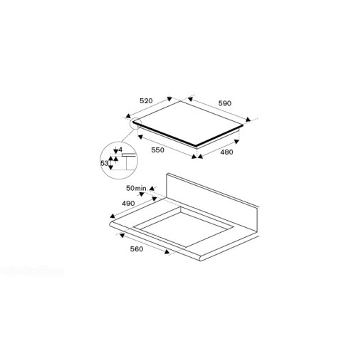 Варочная панель Bertazzoni P604IC1B2NEE