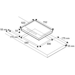 Варочная панель Bertazzoni P755CPROX