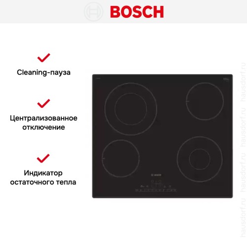 Электрическая варочная панель BOSCH PKG611FP1R