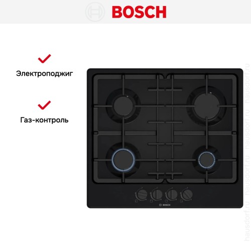 Газовая варочная панель Bosch PGP6B6K90R