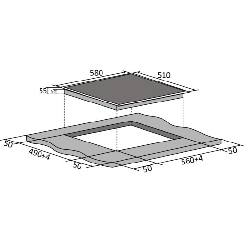Электрическая варочная панель Brandt BPV6410B