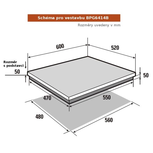 Газовая варочная панель Brandt BPG6414B