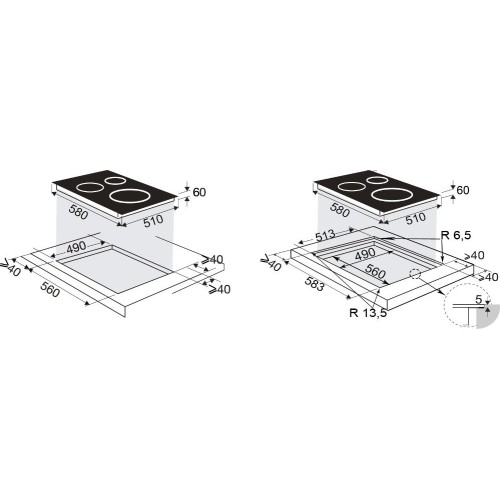 Индукционная варочная панель Brandt BPI164DUB