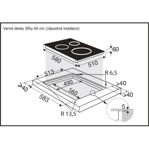 Индукционная варочная панель Brandt BPI164HSB