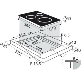 Индукционная варочная панель Brandt BPI364DPW