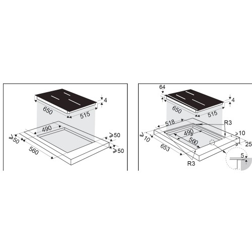 Индукционная варочная панель De Dietrich DPI5652AB