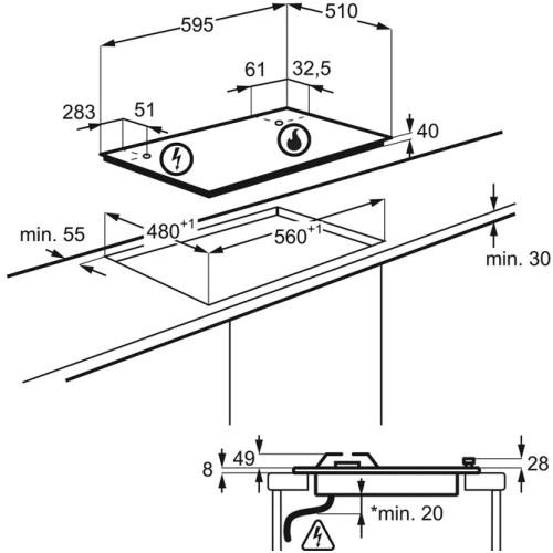Варочная панель Electrolux GRE263MX