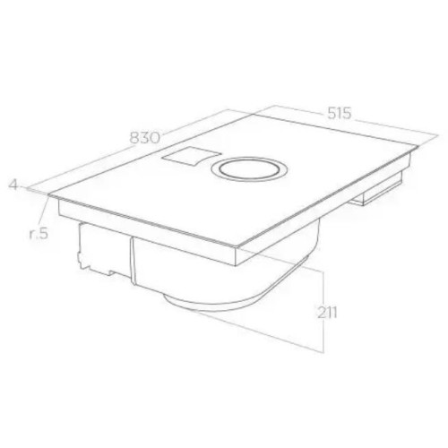 Варочная панель с вытяжкой Elica NIKOLATESLA SWITCH GLOW BL/A/83