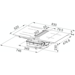 Варочная панель со встроенной вытяжкой Faber Galileo Linear F830