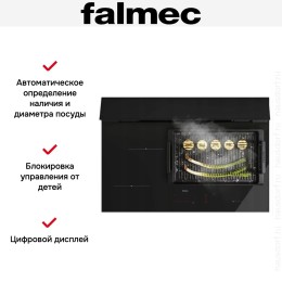 Варочная панель с вытяжкой Falmec BRERA 75 VETRO NERO