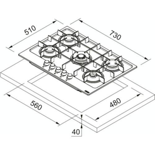 Варочная панель Franke FHMA 755 4G DC XS C