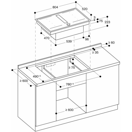Варочная панель с вытяжкой Gaggenau CV282111