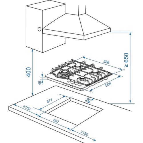 Газовая варочная панель Haier HHX-M64RFW
