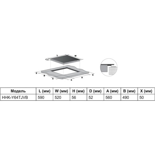 Индукционная варочная панель Haier HHK-Y64TJVB