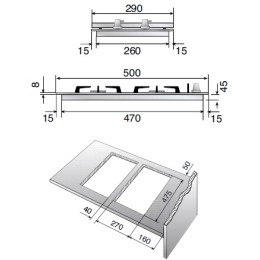 Варио-прибор (ДОМИНО) Ilve H30V/ IX
