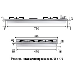 Варочная панель Ilve H38PCV/ IX