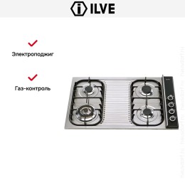Варочная панель Ilve H380CNV Stainless-Steel