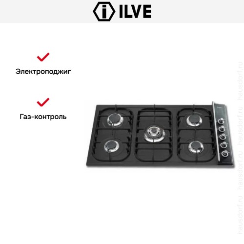 Варочная панель Ilve H39CV графит купить в Москве и Санкт-Петербурге