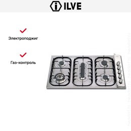 Варочная панель Ilve H39PCNV Stainless-Steel