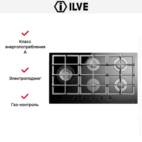 Варочная панель Ilve HCG90SCK/BK купить в Москве и Санкт-Петербурге