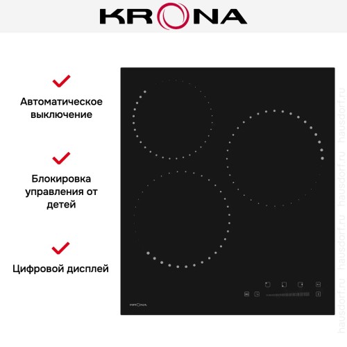 Электрическая варочная поверхность KRONA CORTO 45 BL купить в Москве и Санкт-Петербурге