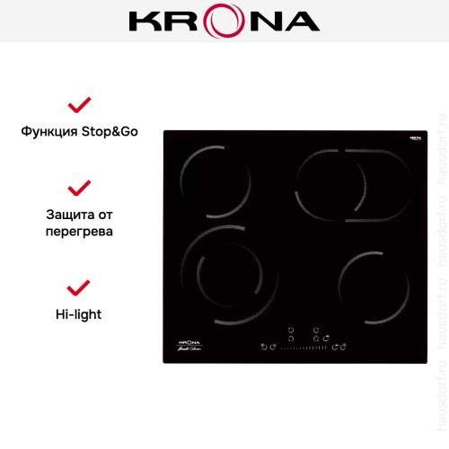 Электрическая варочная поверхность KRONA LEGGIERO 60 BL