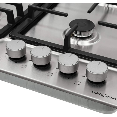 Газовая варочная панель KRONA NEBEL 60 IX W