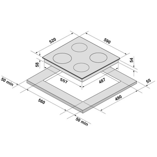 Индукционная варочная панель Krona FARBE 60 BL
