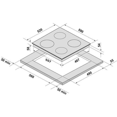 Индукционная варочная панель Krona FREUDE 60 BL