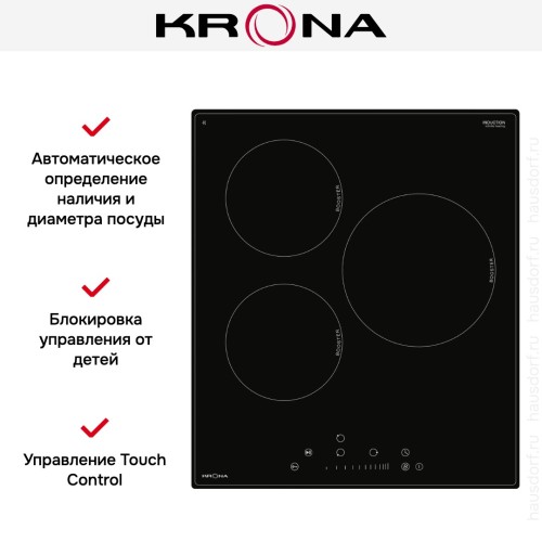 Варочная панель KRONA FORTE 45 BL