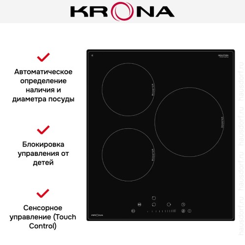 Варочная панель KRONA FORTE 45 BL купить в Москве и Санкт-Петербурге