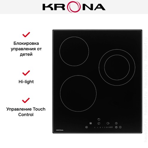 Варочная панель KRONA LAUREL 45 BL
