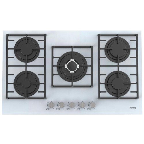 Газовая стеклянная варочная панель Korting HGG 9835 CTW