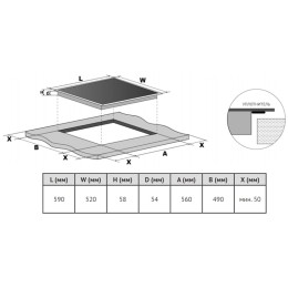 Индукционная варочная панель Korting HI 64013 B